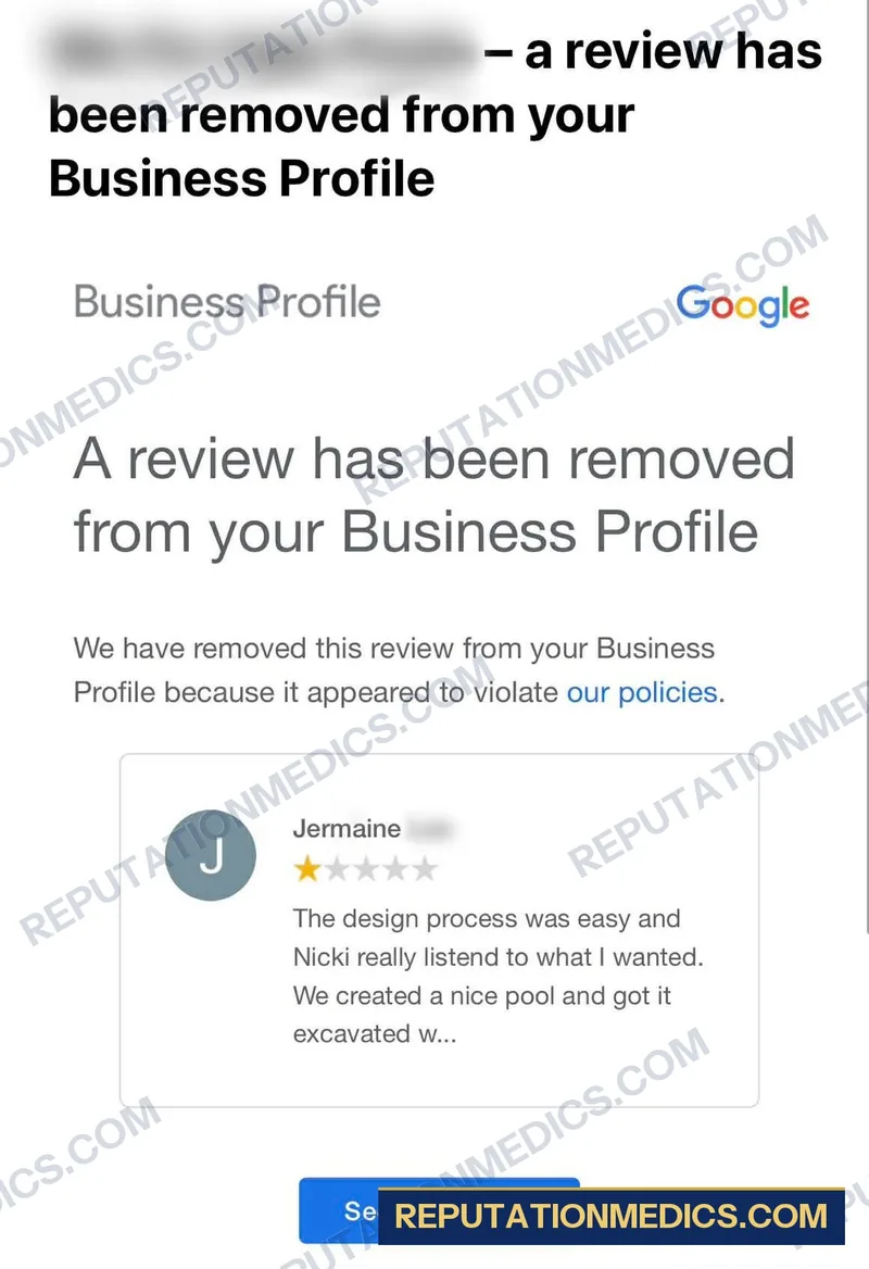 Removal confirmation screenshot 12 of Jermaine's review