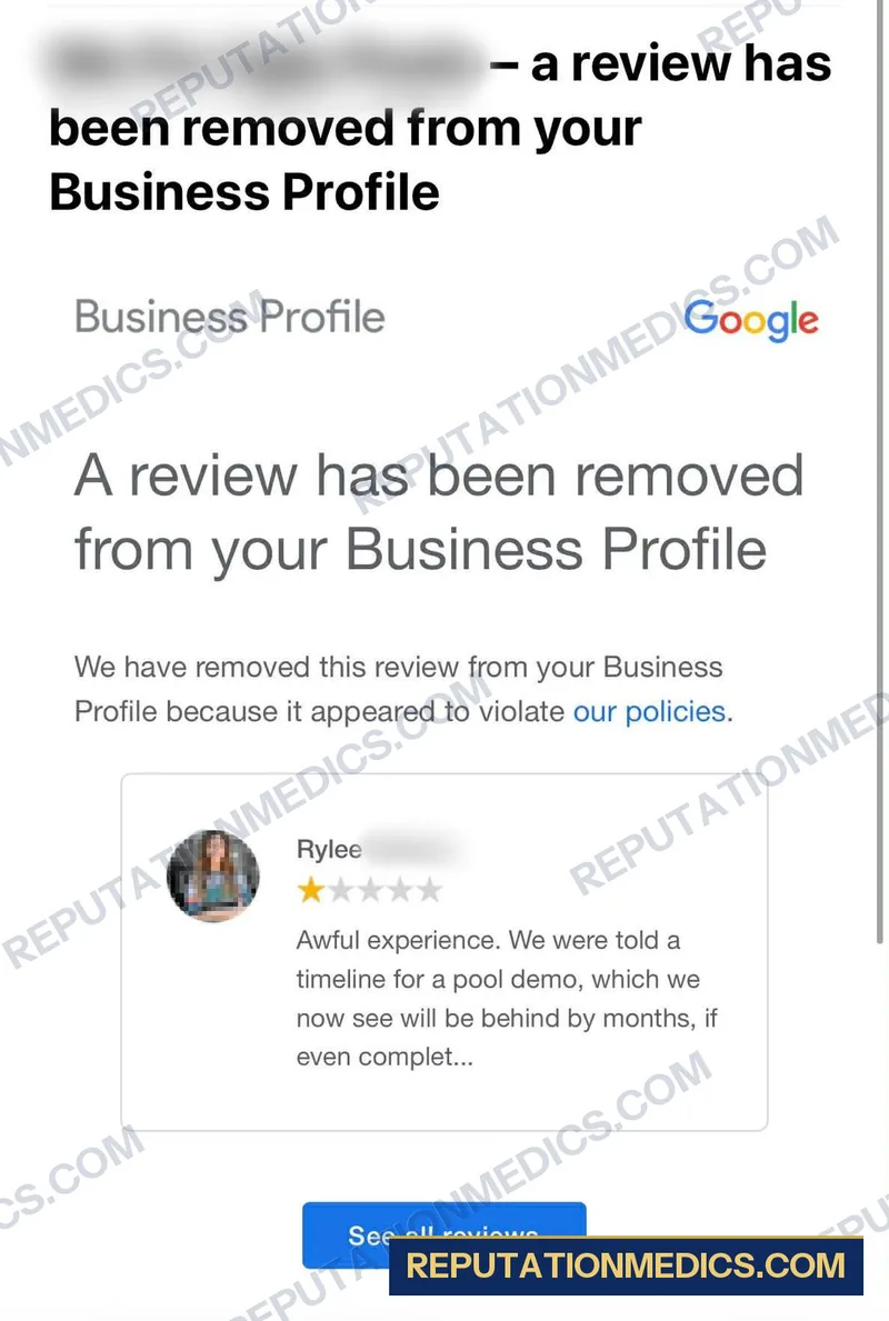 Removal confirmation screenshot 13 of Rylee's review