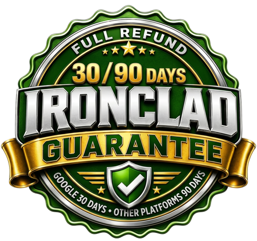 Not removed within 30 days (Google) or 90 days (other platforms)? Full refund.